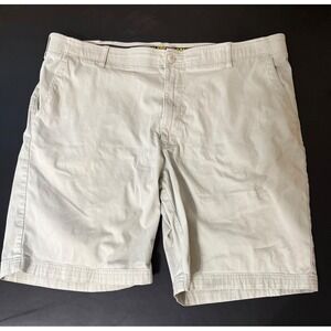 Lee Mens X-TREME COMFORT Cargo Shorts Khaki Size 40 Flat Front Stretch
